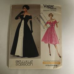 an image of a woman's dress sewing pattern on the cover of a magazine