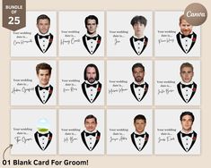 the grooms are wearing tuxedos and bow ties for their wedding day or special occasion