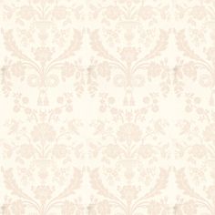 a white and pink wallpaper with floral designs on the back ground, in an ornate pattern