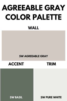 the color scheme for gray and white is shown in three different colors, including green, grey