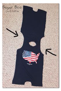 an american flag cut out on the back of a black tank top that says, i love america