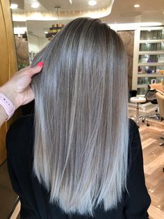 Dark Ash Blonde Ombre, Solid Ash Blonde Hair, Level 8 Hair Color, Icey Blonde, Balyage Hair, Ash Blonde Hair Colour, Grey Hair Inspiration