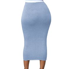 Light Blue High-waisted Bodycon Maxi Skirt Light Blue Fitted Full Skirt, Light Blue Stretch Skirt, Light Blue Fitted Maxi Skirt, Non-stretch Blue Maxi Skirt, Cheap Non-stretch Blue Maxi Skirt, Bodycon Maxi Skirt, Fly Outfit, Color Pick, Petticoat