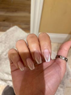 Prom Nails Acrylic French Tips, White V Tip Nails Coffin, V French Tips Nails, White V French Tip Nails Coffin, V French Nails Coffin, Short V Tip Nails, V White Tip Nails, Coffin V French Tip Nails, Angle French Tip Nails