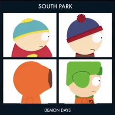 the south park characters are wearing different hats