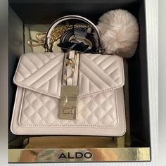 Nwt Aldo In Gift Box Powder Pink Handbag Or Crossbody With Fluffy Keychain! Adorable! Aldo Handbags, Aldo Bags, Pink Handbags, Powder Pink, Cute Bags, Handbags, Pink, Women Shopping, Gifts