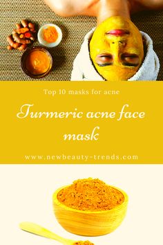 Homeade Face Mask, Diy Face Mask For Acne, Tumeric And Honey, Face Mask For Acne, Best Diy Face Mask, Tumeric Face, Mask For Acne, Skincare For Acne, Diy Facial Mask