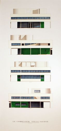 an architectural drawing with green and white stripes