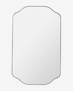 an empty white mirror on a white background