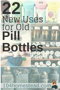 the cover of two new uses for old pil bottles, with images of jars