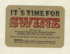 it's time for swingine flyer with red lettering