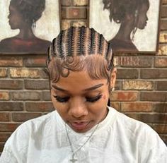 Stitch Braids Dramatic Edges, 10 Stitch Braids To The Back, Outfits With Stitch Braids, 12 Freestyle Stitch Braids, 10 Straight Back Feed In Braids, 12 Stitch Braids Straight Back, Straight Back Bun, Feed In Braids To The Back, Medium Stitch Braids