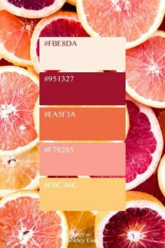 the color scheme for blood oranges is shown