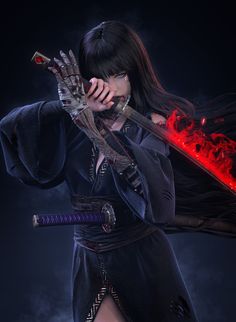 ArtStation - Sekiro 영감을 주는 캐릭터, Anime Artwork, الرسومات اللطيفة, Dark Fantasy Art, Cute Icons, Female Art, No. 2