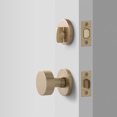 an image of two knobs and handles on a door