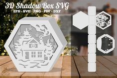 Shadow Box Svg Files, 3d Svg Files, Baby Shadow Box, Castle Christmas, Shadow Box Svg, Projets Cricut, 3d Shadow Box, 3d Christmas, Dinosaur Christmas