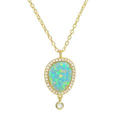 [Swahili] / johari/ : something precious that is adorned; jewel  Beautiful lab-grown opal set in 925 Sterling silver and surrounded by pave crystals. Period Kit, Moon Bracelet, Stacked Necklaces, Diamond Solitaire Necklace, Professional Jewelry, Solitaire Necklaces, Crystal Choker, Green Opal, Lovely Necklace