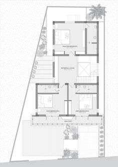 the floor plan for a house with three levels