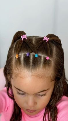 Trendy rubber hairstyle ideas | Hairstyle tutorial ideas Hair Styles Little Kids, Little Kid Hairstyles Easy, Cute Short Hairstyles For Kids, Short Hairstyle Kids, Kids Birthday Hairstyles, Kids Hairstyles Short Hair, Summer Hairstyles For Kids, Easy School Hairstyles For Kids, Short Toddler Hairstyles