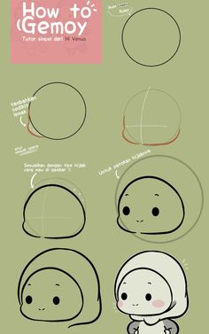 how to draw an anime character with simple lines and shapes, including the head and shoulders