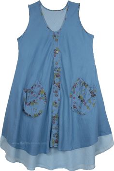 A summer season flared dress in a beautiful chic hippie blue color, this sundress is so comfortable and you will love to wear it all day long.  It has two layers and the inner layer is a light tone of the upper layer in blue. #tlb #Sleeveless #Misses #Peasant #vacationclothing #beachwrap #cottonsummerdress #lightsummershortdress Light Blue A-line Summer Dress, Bohemian A-line Sleeveless Summer Dress, Light Blue Sundress For Summer, Casual Blue Sleeveless Dress, Summer Light Blue Sundress, Blue A-line Sundress For Beach, Bohemian Light Blue Sundress For Summer, Light Blue Bohemian Sundress, Summer Cotton A-line Sleeveless Dress