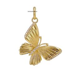 Solid 14k Gold Butterfly Pendant Moissanite Diamond Designer Pendant Anniversary Gift Women Gold Charm Pendant Butterfly Designer Pendant  Item Description :- ♥ Material :14k Gold Diamond : Moissanite Diamond Diamond Quantity : 26 Item Length : 16x8 mm ⭐️ It is so cute that you really have to beat your temptation to keep them for yourself while initially planned as a gift. ⭐️ ⭐️ 100% Handmade with love from top quality materials only! ⭐️ ⭐️ QUALITY CONTROL⭐️ ⭐️ I love to make jewelry and I pay a special attention to the quality of my products. You can be sure that all my creations are 100% meticulously handmade using only the best materials from India. I scrupulously check each item before the shipping to ensure that you'll receive the product you'll be satisfied with.⭐️ If You Have Any Qu Butterfly Flower Pendant, Luxury Gold Jewelry With Butterfly Charm, Raven Skull Necklace, Dachshund Jewelry, Long Stone Necklace, Necklace Quotes, Diamond Evil Eye, Bee Necklace, Small Charms