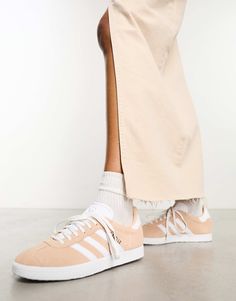 adidas Originals Gazelle trainers in light pink | ASOS Everyday Shoes, Performance Leggings, Blue Sneakers