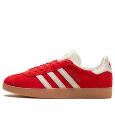 (WMNS) adidas Gazelle 'Scarlet Aluminum' IF7161 Red Adidas Gazelle, Red Samba, Adidas Gazelle Outfit, Fall 24, School Clothes, Adidas Outfit, Red Sneakers, Red Adidas, Adidas Gazelle