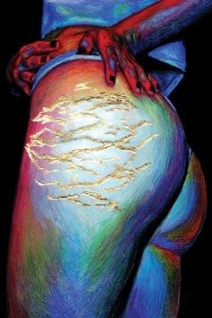 Body Of Work Art, Pelvic Drawing, Paintings Of Women Body Art, Abstract Body Painting, Body Disphorphia Art, Shower Art, Human Body Art, Female Artwork, Arte Peculiar