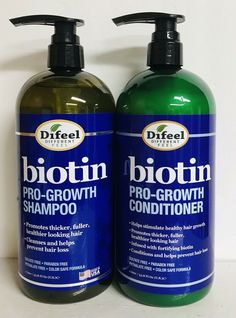 Difeel ~ Biotin Pro-Growth Shampoo & Conditioner ~ Prevent Hair Loss 33.8 fl oz. Hair Growth Shampoo And Conditioner, Make Your Hair Grow Faster, Healthy Cleanse, Hair Grow Faster, Biotin Hair, Increase Hair Growth, Regrow Hair, Hair Cleanse, Hair Control