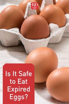 eggs in cartons with the words is it safe to eat expired eggs?