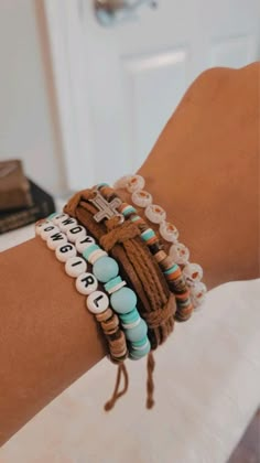 Western Bead Bracelet Ideas, Punchy Bracelets, Cute Country Bracelets, Clay Bead Bracelet Ideas Back To School, Western Heishi Bracelet, Bead Word Bracelet Ideas, Western Beaded Jewelry Diy, Western Clay Bracelet Ideas, Clay Bead Bracelet Ideas Morgan Wallen