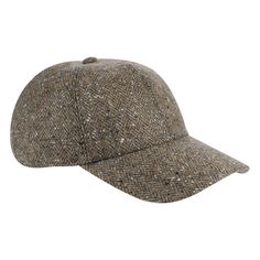 "Our Donegal Tweed Baseball Cap has the history and tradition of Donegal Tweed woven into each piece of fabric. It's soft to the touch and has small specks of colour called \"flaws\" which aren't noticeable from a distance, but up close give the tweed a multi colour affect. Thus, no two pieces of tweed are the same. The Stunning Landscape of Donegal provides inspiration for the colour and texture, while originality is achieved through the blending of wool into unique yarns which are used to weav Brown Wool Visor Hat, Brown Wool Six-panel Hat, Tweed Hat With Herringbone Pattern And Short Brim, Tweed Hat With Short Brim And Herringbone Pattern, Classic Tweed Hat With Short Brim, Tweed Herringbone Short Brim Hat, Wool Baseball Cap For Fall, Winter Tweed Hat With Herringbone Pattern, Classic Adjustable Tweed Hat