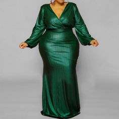 Wedding Maxi Dress Evening For Women Elegant Party Dress Femme . Please Check Measurements Green V-neck Evening Dress For Party, Elegant Green Holiday Dress For Wedding, Green Bridesmaid Dress For Prom Season, Long Sleeve Satin Gown For Parties, Elegant Green Evening Dress For Party, Green V-neck Party Gown, Elegant Green Holiday Dress, Green Floor-length Bridesmaid Dress For Party, Green Long Dress For Party