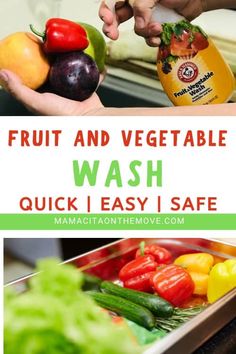 fruit and vegetable wash quick easy safe for kids to use in the kitchen or at home