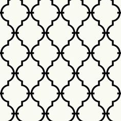 a black and white geometric pattern with circles on it's sides, in the middle