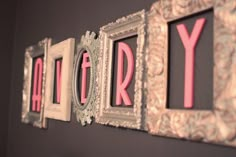 the word victory spelled in multiple letters on a wall