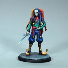 painted harlequin miniature rogue thief dnd duelist assassin Dnd Duelist