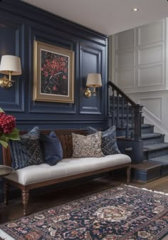 a living room filled with furniture and decor