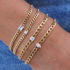 Solitaire Bracelet, Cuban Link Bracelet, Diamond Choker, Pear Diamond, Cuban Link, Bezel Diamond, Coin Pendant, White Rose Gold, Oval Diamond