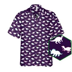 👉 Buy 2 or more to get free shipping to the US. A Hawaiian shirt is a breezy, summer essential - Perfect for trips to wear on vacation to tropical destinations. Material: 100% woven polyester fabric offers outstanding durability, insulation, and wrinkle resistance. This lightweight, breathable, moisture-wicking fabric is perfect to keep you cool during the summer. Simple and comfortable button closure makes it easy to style and layer with other trendy items. Signature open Cuban collar with sho T Rex Shirt, Dino Shirt, Cute Dino, Nerdy Shirts, Trendy Items, Neon Shirts, Dinosaur Shirt, Tropical Destinations, Summer Essential