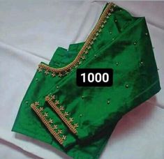 Blouseworkdesigns Simple, Orange Saree Green Blouse Designs, Blouse Simple Hand Work Designs, Green Blouse Designs Simple, Blouse Arie Work, Maggam Works Simple Designs, Green Blouse Aari Work Designs Simple, Tread Work Blouse Designs Simple, Simple Aariwork Blouse Design