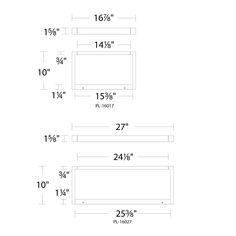 three different sizes of boxes with measurements for each box and the numbers below them are labeled