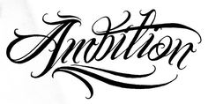 the word annition written in cursive writing