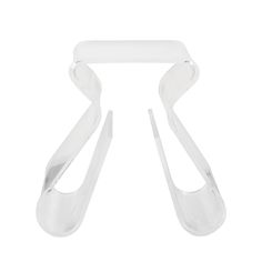 a pair of white plastic handles on a white background