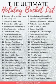 the ultimate holiday bucket list with text overlay