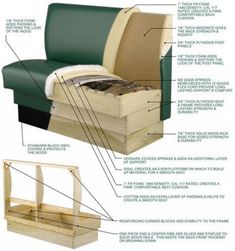 an image of a couch with instructions on how to put it in the bed frame