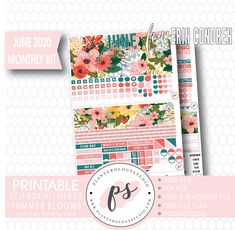 the printable planner sticker kit is shown