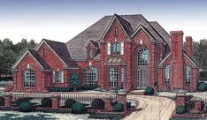 this is an artist's rendering of these luxury home plans