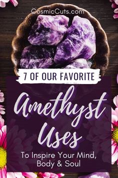 There are tons of ways to use Amethyst to improve your life. Here are 7 of our favorite Amethyst uses to get you started, plus links to many more ideas. #howtouseamethyst #waystouseamethyst #amethystuses https://cosmiccuts.com/blogs/healing-stones-blog/amethyst-uses How To Use Amethyst, How To Use Amethyst Crystals, Amtheyst Stone, Amethyst Uses, Crystals Meanings, Crystal Magick, Theta Healing